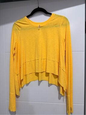 FP Movement by Free People Yellow Layered Long-Sleeve Tee